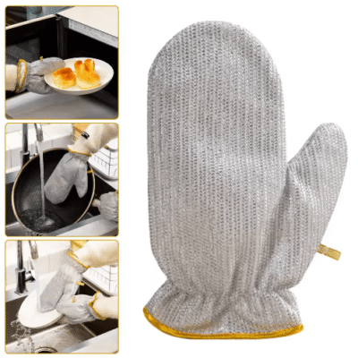 Wire Dishwashing Gloves - Non-Scratch Cleaning Solution for Pots, Pans, and Dishes