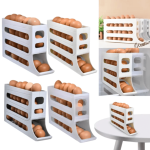 4 Layers Automatic Rolling Egg Holder Rack