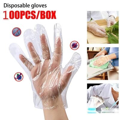 Disposable Gloves Latex Free Food Service Handling Prep Poly Gloves For Cooking, Kitchen,