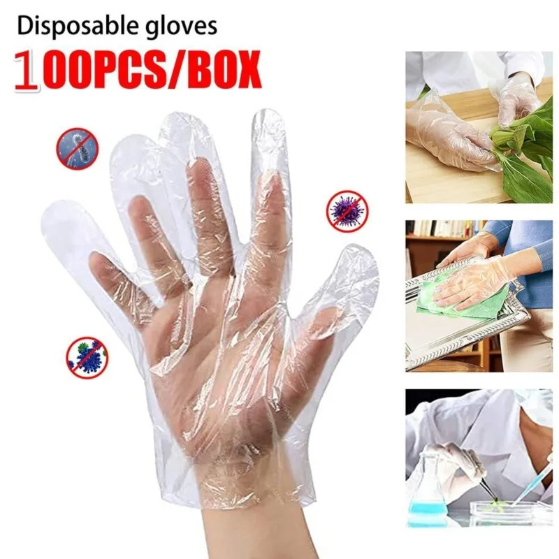 Disposable Gloves Latex Free Food Service Handling Prep Poly Gloves For Cooking, Kitchen,