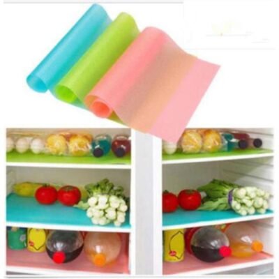 2Pcs Easy Clean Kitchen Cabinet Pad Refrigerator Anti Slip Fridge Liner Mat