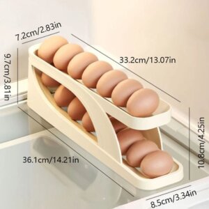 Automatic Roll-Down Double-Layer Egg Organizer