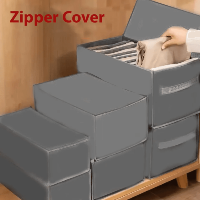 7-Grid Foldable Clothes Organizer:Storage Box - Image 4