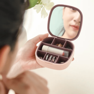 Women Girls Earrings Ear Stud Box Organizer Portable Jewelry Storage Case