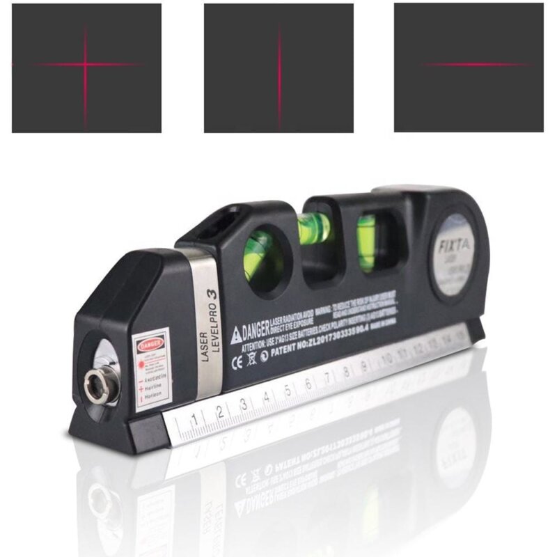 8ft Laser Laser Level laser measure Line Measurement Tape Ruler Adjusted Standard and Metric Rulers - Image 3