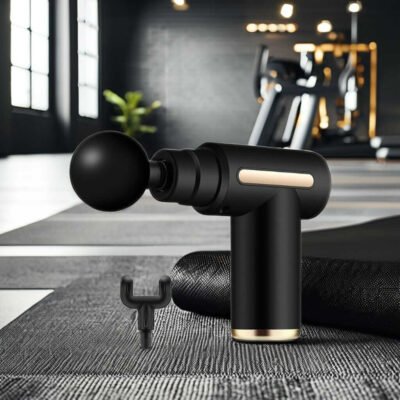 Portable Multifunction Deep Muscle Massager small vibration massage gun with 4 Massage Heads
