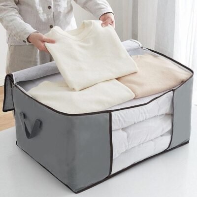 Cloths Storage Organizer Bags. Blankets Winter Wardrobe Cover