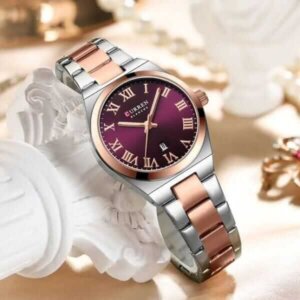 CURREN 9095 Ladies High Quality Wrist Watch For -Rose Purple
