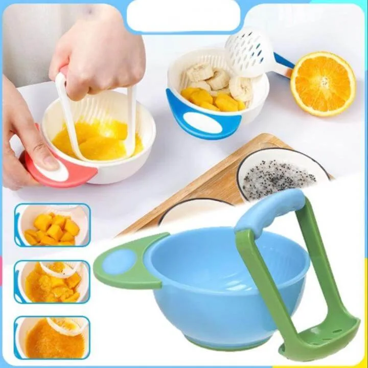 Baby Mash & Serve Bowl – Food Masher & Grinding Bowl for Easy Feeding