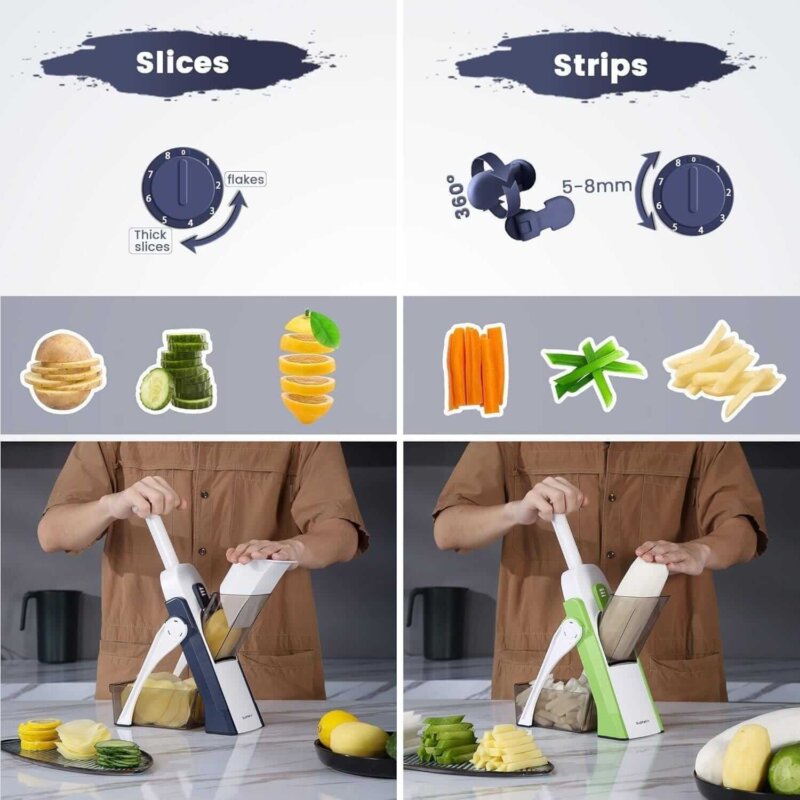 Multifunctional Adjustable Vegetable Cutter Chopper for Kitchen, Mandoline Slicer - Image 2