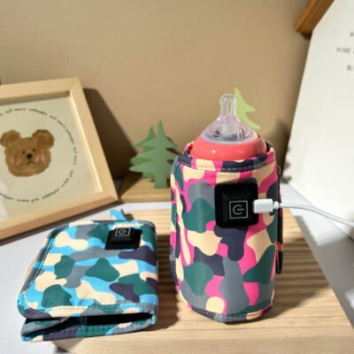 Thermostatic Bottle Warmer USB Adjustable Temperature Heater for Baby – Portable Milk Heating Bag for Home & Outdoor
