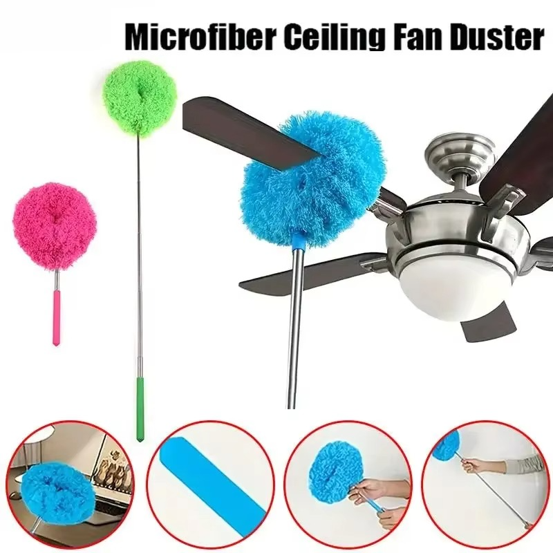 Microfiber Ceiling Fan Duster with Long Extendable Handle