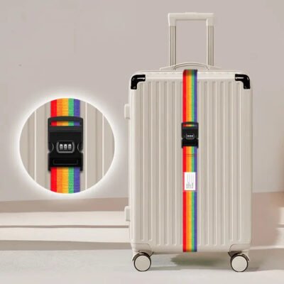 Adjustable Luggage Straps with Combination Lock | Heavy Duty Suitcase Belts for Travel | TSA-Friendly Packing Accessories - 200cm