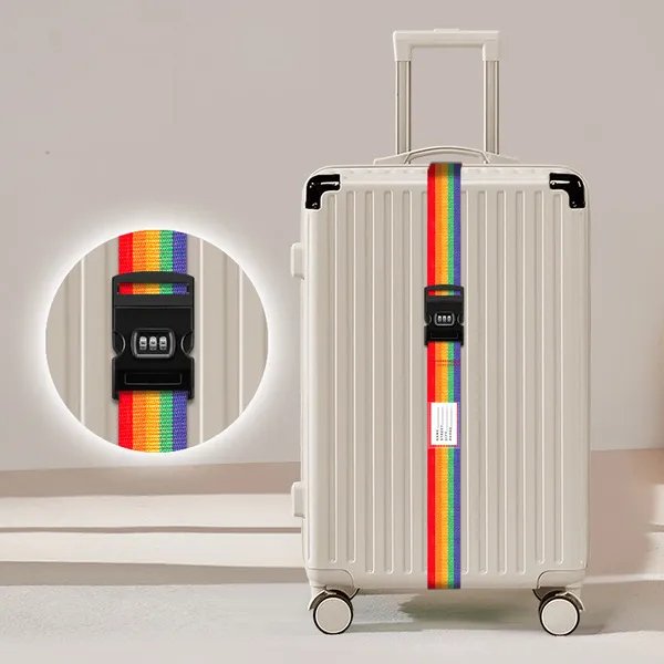 Adjustable Luggage Straps with Combination Lock | Heavy Duty Suitcase Belts for Travel | TSA-Friendly Packing Accessories - Image 3