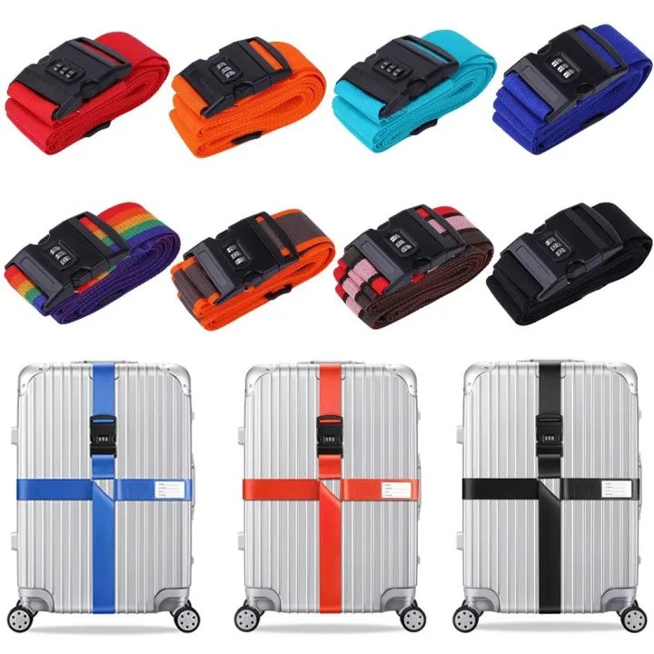Adjustable Luggage Straps with Combination Lock | Heavy Duty Suitcase Belts for Travel | TSA-Friendly Packing Accessories - Image 2