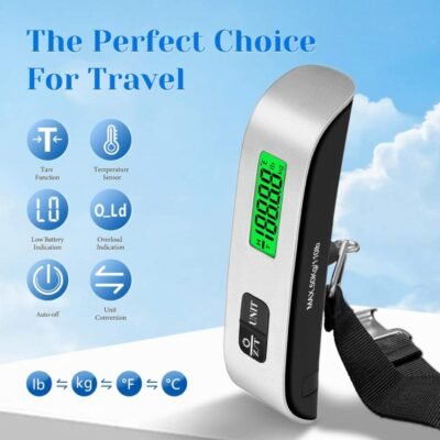 Digital Luggage Scale 50kg/110lb – Portable Hanging Weight Scale